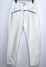 Vintage 1980s White Cotton High Waist Pants MARITHE FRANCOIS GIRBAUD W31