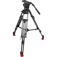 Sachtler Video 18 S2 Fluid Head w/ ENG 2 Carbon Fiber Tripod, Mid-Level Spreader