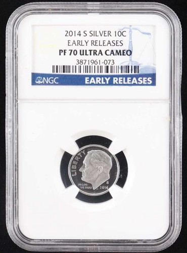 2014-S .9 Silver Roosevelt Dime Early Releases NGC PF70 Ultra Cameo