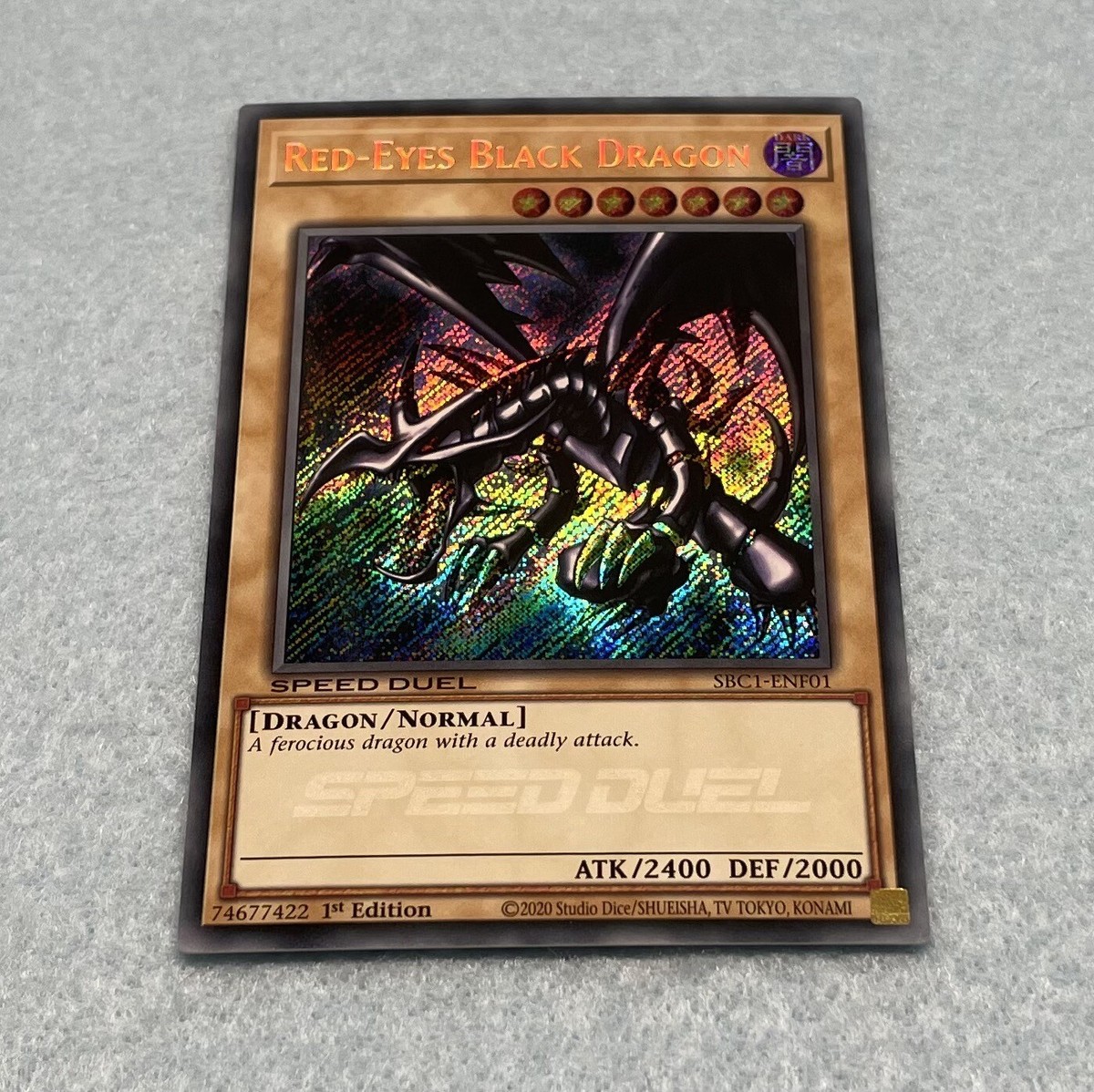 1x Yugioh Red Eyes Black Dragon 1st Edition Secret Rare Card NM