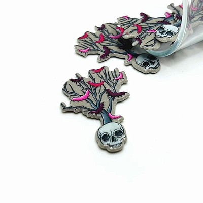 1, 4 or 20 BULK pcs Tree Growing out of Skull Pendant - US Seller - PK1232