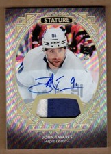 2020-21 UPPER DECK STATURE PORTRAIT PATCH AUTO #45 JOHN TAVARES #6/21