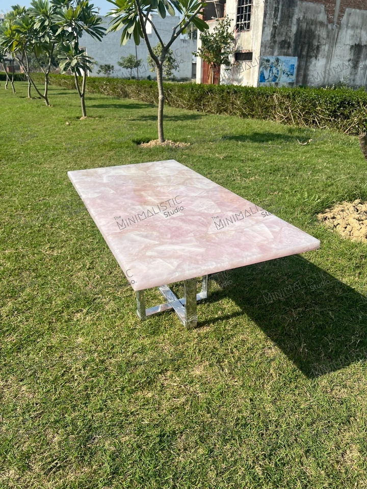Rose Quartz Table Top | Dining Table Top | Coffee Table Top ( Rectangular ) - Image 2 of 4