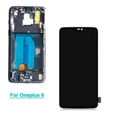 OLED Screen Digitizer for Oneplus 6 Display Touch Screen with Frame Replacement