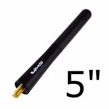 BLACK REAL CARBON FIBER STUBBY SHORT ANTENNA 5" FOR 1995-2015 TOYOTA TACOMA