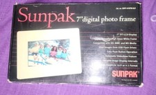 Sunpak 7 Inch Digital Photo Frame White Open Box USB Compatible
