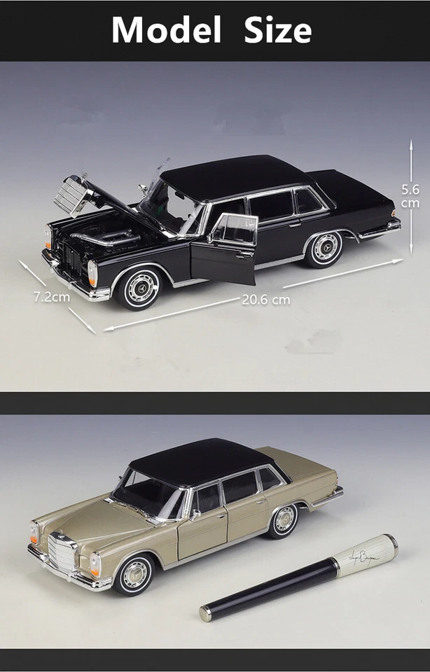 Mercedes-Benz 600 Metal Diecast Coche Modelo Coche Clásico Colección Coche Juguete Regalo Foto 3 de 4