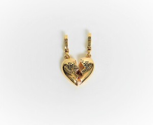 Authentic Juicy Couture Gold Plated Broken Heart Duo Charm YJRU2661