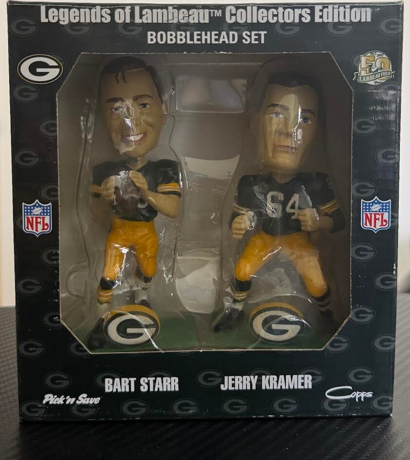 Legends of Lambeau Bart Sarr / Jerry Kramer Collector’s Edition Bobble Heads