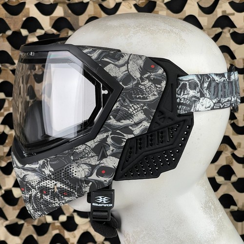 NEW Empire EVS Paintball Mask - Tampa Bay Damage Skull Edition - Clear & Ninja - Picture 3 of 5