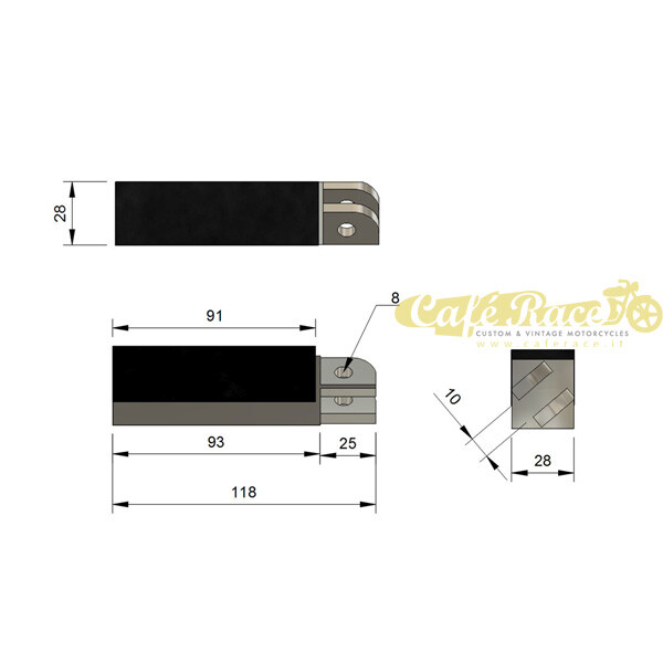 Floorboards Footpegs Driver vintage cafe racer scrambler eBay
