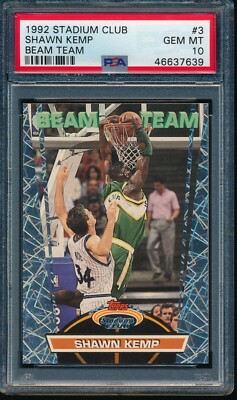 PSA 10 SHAWN KEMP 1992-93 Topps Stadium Club TSC BEAM TEAM #3