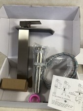 Greenspring Vessel SinkFaucet Waterfall Brushed Nickel Tall Tap With Drain Assem