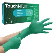 Ansell 92-600 Touch N Tuff Teal Nitrile Powder Free S, M, L, XL Cs/1000 (10x100)
