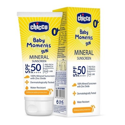 Chicco Baby Moments Mineral Sun Cream SPF 50 for Babies, 75g