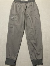 3 Pack CHEROKEE Workwear Medium Unisex Cargo Scrub Pants Drawstring Gray Pewter