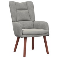 Sessel Samt Hellgrau 63X67X94 Cm Polstersessel Wohnzimmer Lesesessel