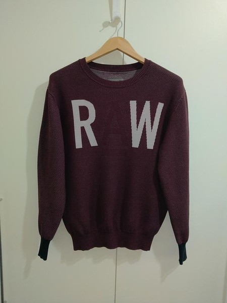 Men G-Star Raw Sweater Grey Cotton M