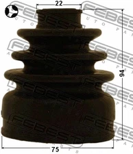 FEBEST 2015-2022 Toyota Camry Boot Inner CV Joint Kit 75x94x22 2015-MAGT