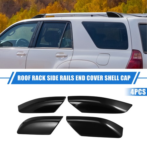4pcs Roof Rack Side Rails End Cover for Toyota 4Runner N210 2003-2009 Black