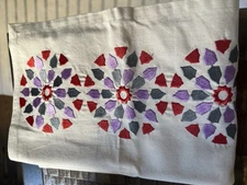 JOHN ROBSHAW Textiles NWT Embroidered Tea Towel 28 X 21 -  100% Cotton