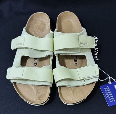 Birkenstock Uji Nubuck Suede Leather Sandal Faded Lime SZ.EU  display picture 1