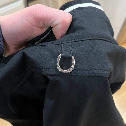 Ariat Black Softshell Jacket Womens XL Riding Jacket Full Zip Horseshoe Logo - Afbeelding 6 van 9