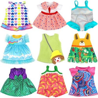 UNICORN ELEMENT 9 Sets Alive Baby Doll Clothes for 10-12 Inch Girl Dolls,12 Inch