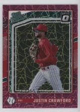 2024 Donruss Optic Rated Prospects Pink Velocity Prizm 11/79 Justin Crawford c6t