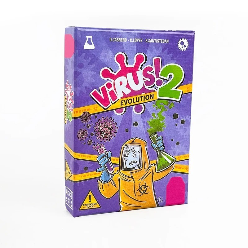 Virus 1 2 3 Board Game &ndash; Family Party Fun, Spanish & English, Kids & Adults 1Pc