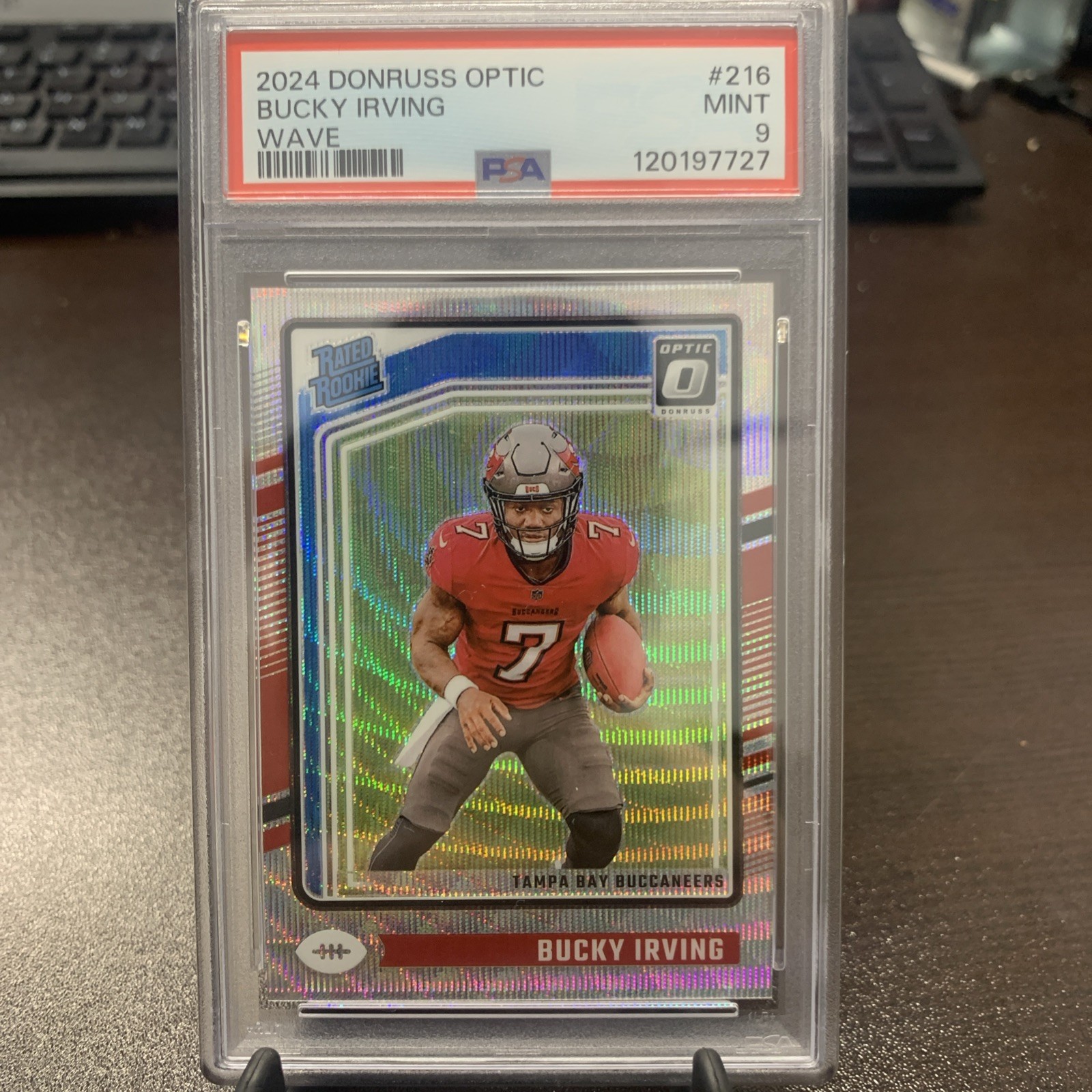 2024 Panini Donruss Optic - Rated Rookie Bucky Irving #216 Wave Prizm /300 (RC)