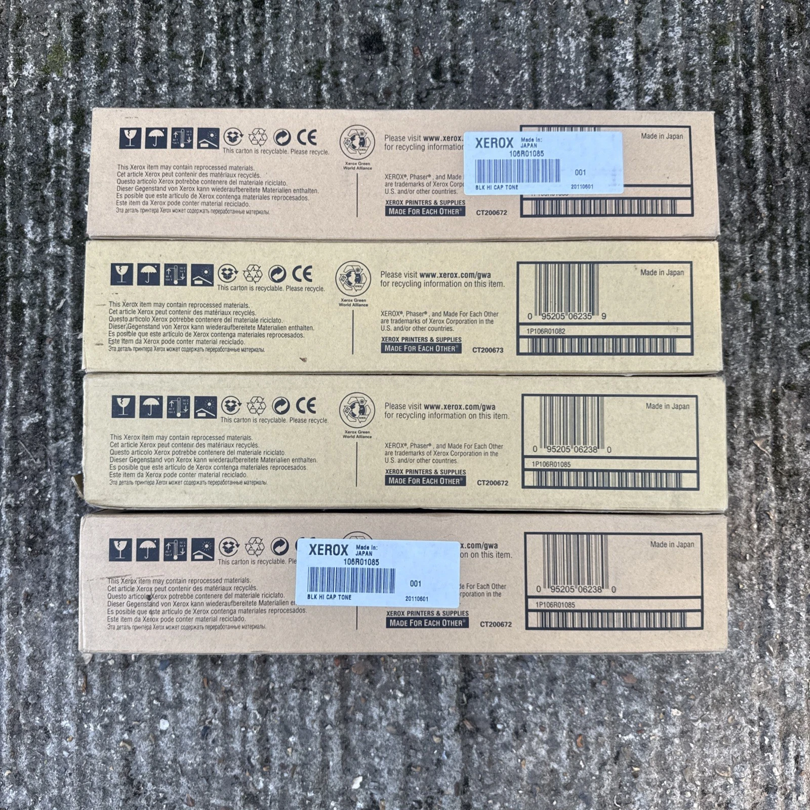 Genuine Xerox High Capacity Toners 1x 106R01082 & 3x 106R01085 Set - New Boxed 7
