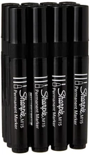 Sharpie M15 Permanent Markers   Bullet Tip   Black   12 Count Black 1 count (Pac