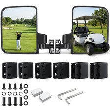 Golf Cart Side Mirrors Universal No Drilling for Yamaha, Club Car, EZGO Folding