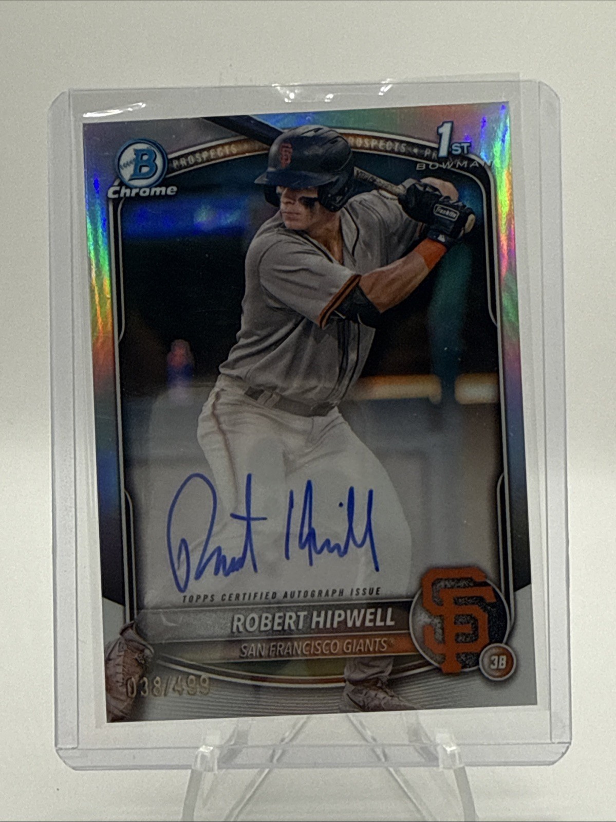 2025 Bowman Chrome Robert Hipwell 1st Bowman Auto Refractor /499