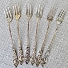 Sterling Silver Cocktail Appetizer Forks (QTY 6) 5 7/8" Usable or Scrap?