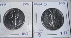 1934-S And 1934 -P ,  (2 ) 50C Walking Liberty Half Dollars Both For Auction