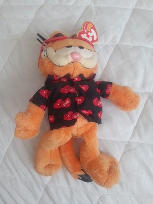 Ty Beanie Baby Happy Valentines Day Garfield die Katze sehr guter Zustand mit Etikett