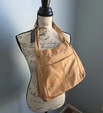 American Leather Co Liberty Shopper Hobo Triple Entry Bag Purse Tandoori Soft