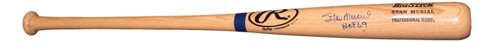 Stan Musial Autographed Rawlings Big Stick Baseball Bat JSA Cardinals HOF - Image 2 of 4