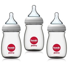 Joovy Boob Baby Bottles with CleanFlow Vent Technology 5oz, 3pk 