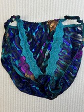 Victoria"s Secret Panties Sissy String Bikini Hi Cut Large Semi Sheer Vintage