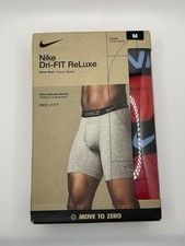 Nike Dri-FIT ReLuxe Mens Size Medium 2pk Red Boxer Brief Extra Soft with Stretch