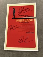 Whiplash Hand Signed 11x17 Poster Miles Teller J.K. Simmons Damien Chazelle wCOA