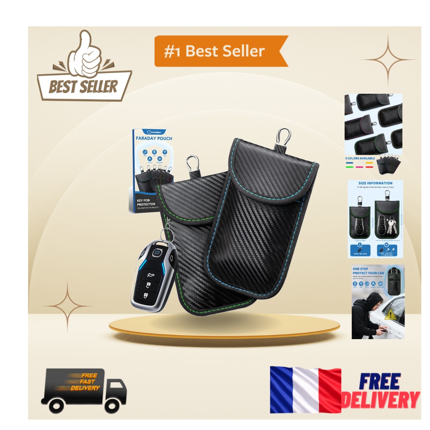 Pochettes Faraday pour clés de voiture pour sécuriser vos déplacements en famille