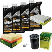 Mann Inspektionspaket 4L Mannol Longlife 5W-30 FüR VW Golf IV Cabriolet 1.9