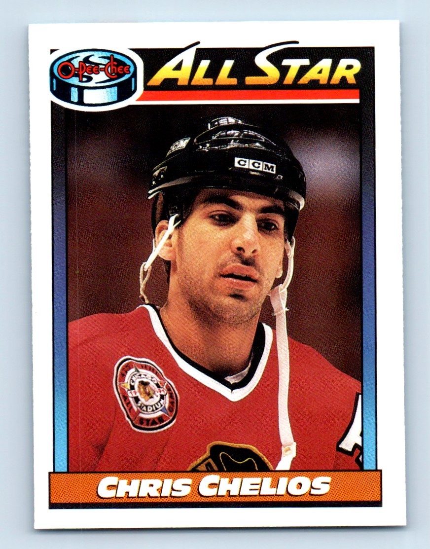 1991-92 O-Pee-Chee Chris Chelios Chicago Blackhawks #268