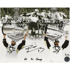 Pascal Dupuis Autographed Pittsburgh Penguins Stanley Cup Artwork Inscribed 