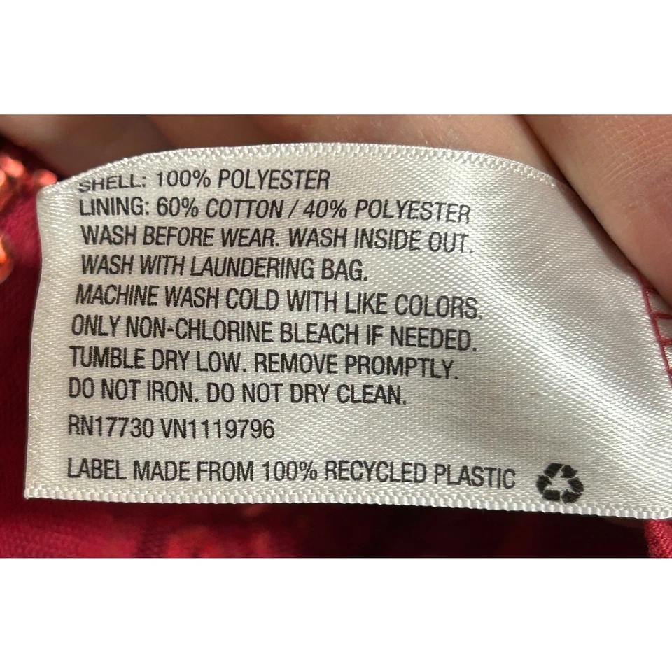 Cherokee Red Sequin Skirt Girls Size 10/12 - Image 4 of 4