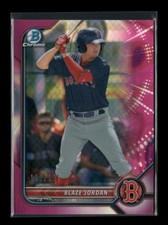 2022 Bowman #BCP-58 Blaze Jordan Chrome Prospects Fuchsia Lava Refractors #/199